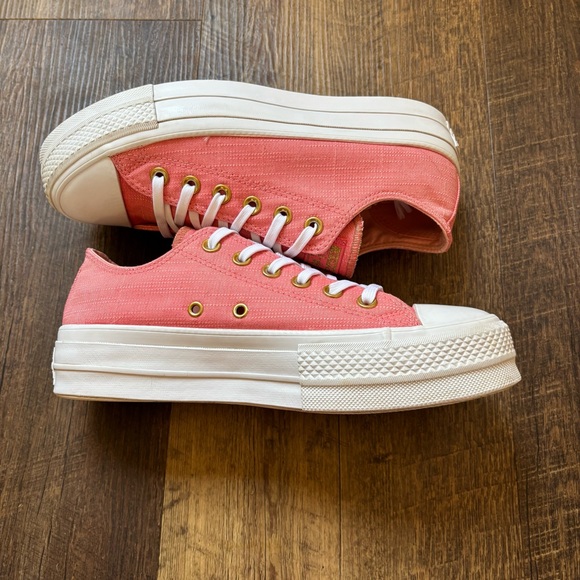 Converse CTAS Ox Lift Platform Canvas Pink Size 8 - Picture 7 of 13